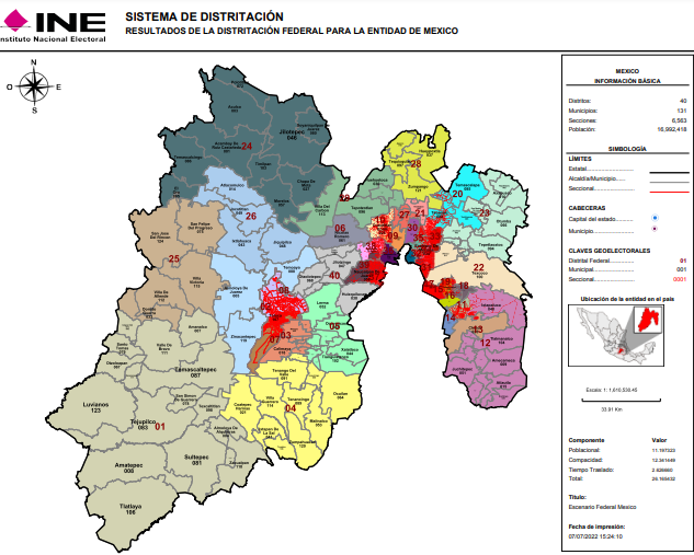 Conoce la nueva demarcación electoral del Estado de México - Marcaje ...